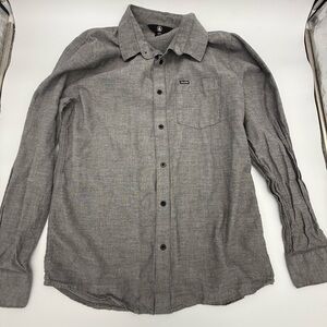 Volcom Men's Gray Casual Button-Down Shirt